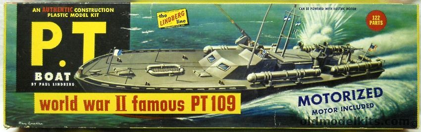 Lindberg 1/60 Motorized P.T. Boat - (PT Boat / Patrol Boat), 701M-249 plastic model kit